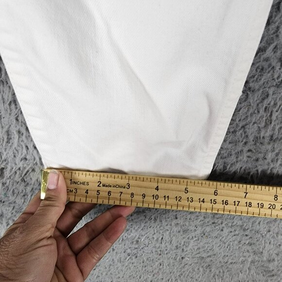 Banana Republic Jeans Womens 24 Petite White Stretch Mid Rise Slouch - Picture 8 of 14